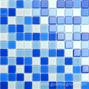 Swimming pool glass mosaic